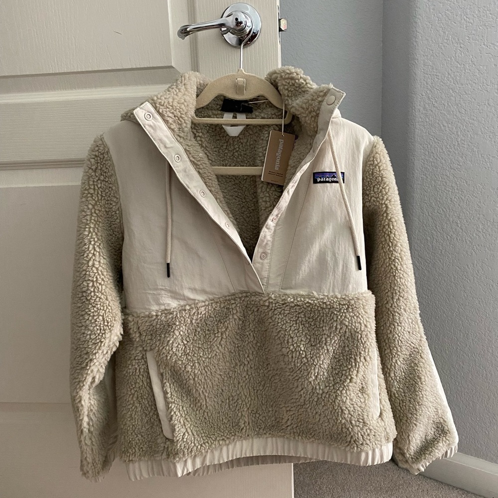 Patagonia shelled retro x pull over fleece hoodie xs